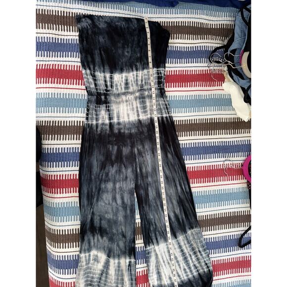 Forever Cute Tie Dye T-Shirt Material Halter Top Jumpsuit Romper Sz L - Picture 5 of 8